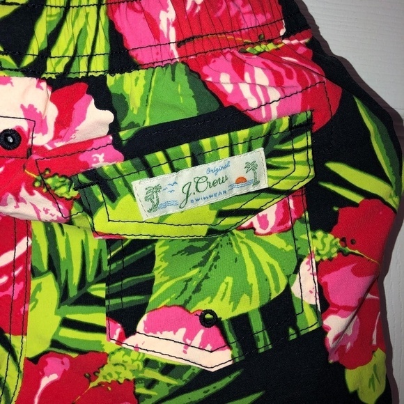 NWT CREWCUTS Black Floral Swim Trunks Sz 2 - Picture 5 of 6